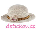 Mayoral baby krajkový klobouček béžový