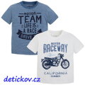 Mayoral mini boy set 2 ks tričko ,, California-raceway,, modrý