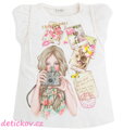 Mayoral mini girl tričko "Foťák" růžový potisk b. 957