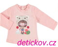 Mayoral baby tričko ,,Holčička v čepici,, růžové