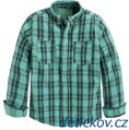 Mayoral boy košile dlouhý rukáv  zelená károvaná
