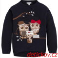 Mayoral mini girl svetřík ,, Sovy,, modrý