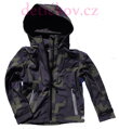 softshellová bunda černo/zelená