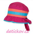 Sterntaler klobouček s plachetkou  UV 50+ růžový s pruhy
