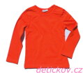pomerančové basic tričko Topo dlouhý rukáv s elastanem