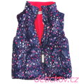 Topo dívčí  vesta  fialová s barevným vzorem 