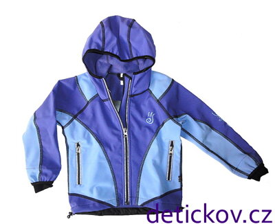 funkční softshellová bunda modro-fialová