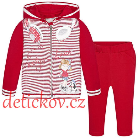 Mayoral baby girl červená soupravička ,, Sluchátka,,