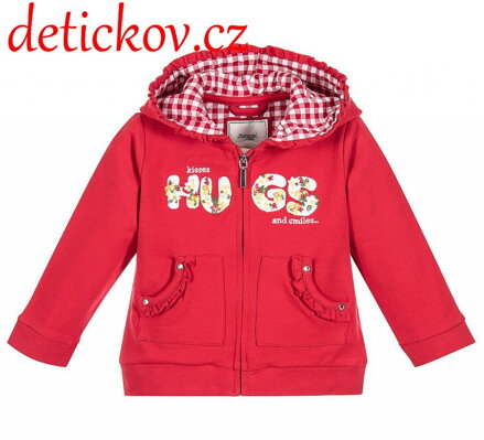 Mayoral baby červená mikinka ,,Hugs ,,