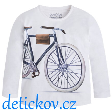 Mayoral mini boy triko ,,Bicycle,, bílé