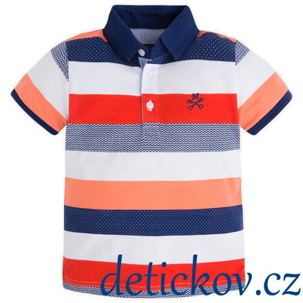 Mayoral mini boy polo ,,Proužky,, chilli 