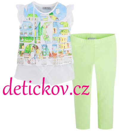 Mayoral mini girl komplet s legínkami ,, Město, kiwi
