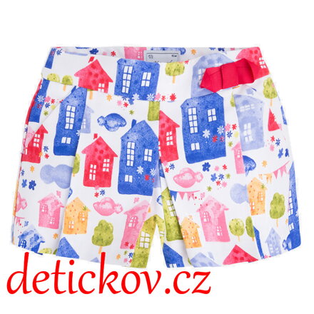 Mayoral mini girl  celopotištěné kraťasy  ,,Domečky,, 