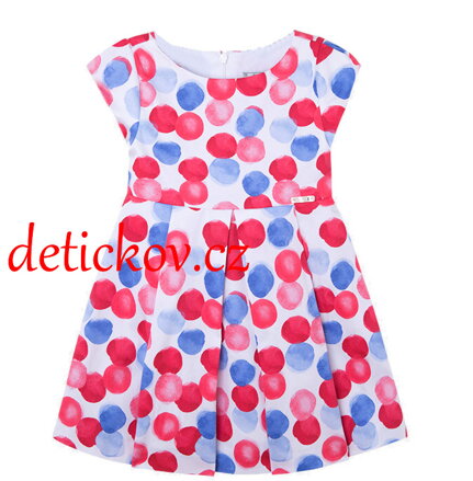 Mayoral mini girl  šatičky,, Puntíky,, modro- červené