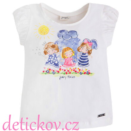Mayoral mini girl tričko ,,Mráčky,, tmavě modré  b. 042