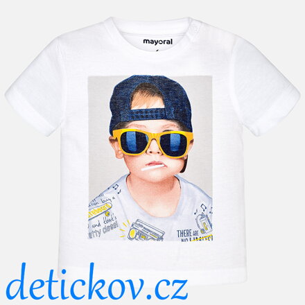 Mayoral baby boy tričko ,,Boy,, bílé