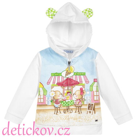 Mayoral baby bílá mikinka ,, Zmrzlina ,,