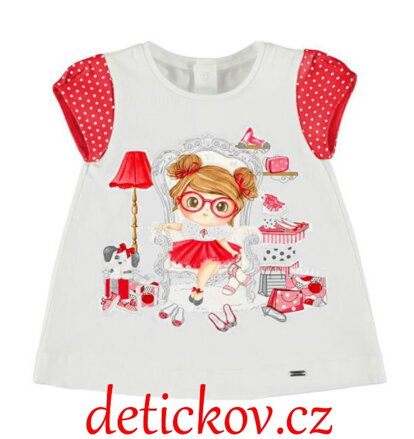 Mayoral baby pohodlné šatičky ,,Pokojíček,, červené