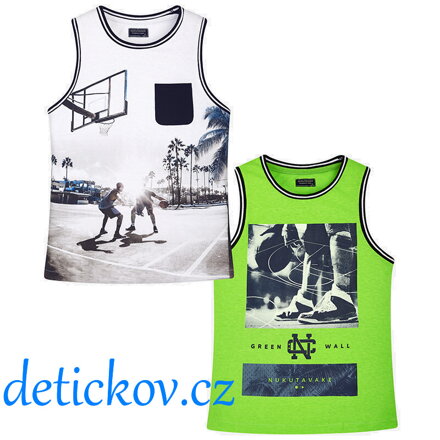 Mayoral boy set 2 ks triko bez rukávů ,,NC,, zeleno - bílý 025