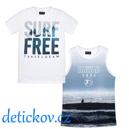 Mayoral boy set 2 ks triko ,,Surf,, modro - bílý 