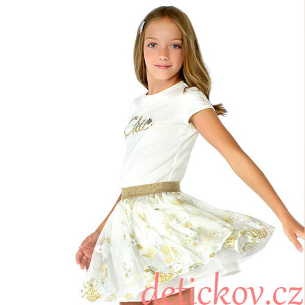 Mayoral girl bavlněné tričko ,,Chic,, natur