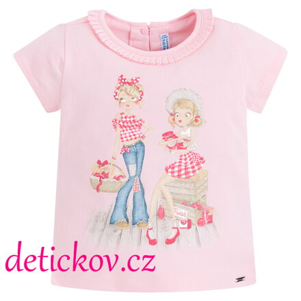 Mayoral mini girl tričko ,,Holky,, růžové  b. 70