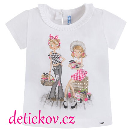 Mayoral mini girl tričko ,,Holky,, bílé b. 71
