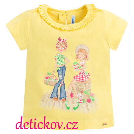 Mayoral mini girl tričko ,,Holky,, žluté