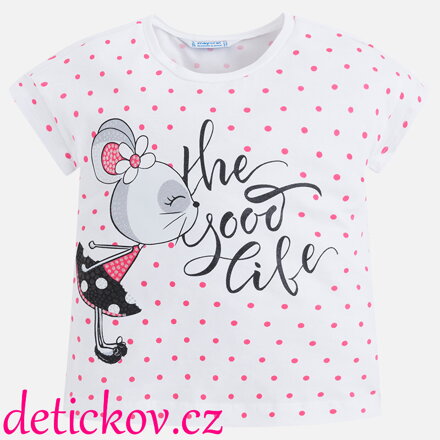 Mayoral mini girl tričko ,,Myška,, růžové
