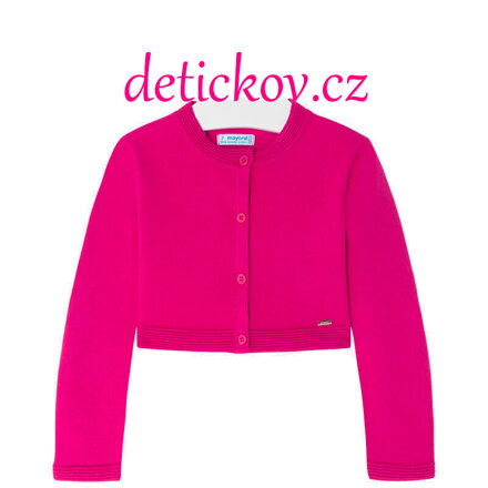 Mayoral mini girl lehoučký cardigan ( bolerko)  fuchsiový b. 010