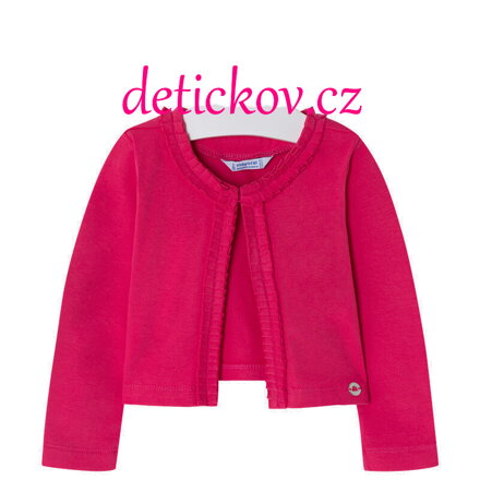 Mayoral mini girl bavlněné bolerko- cardigan fuchsiové
