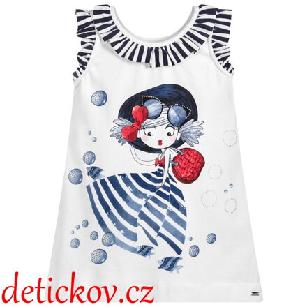 Mayoral mini girl pohodlné šatičky ,,Víla ,, modré