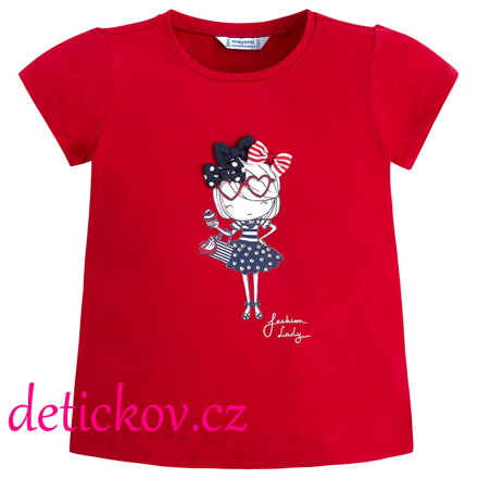 Mayoral mini girl tričko ,, Lady ,, červené