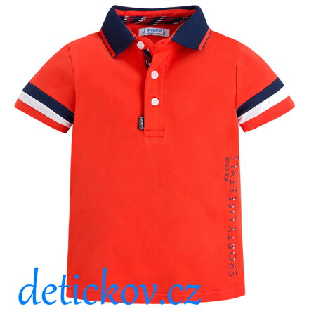 Mayoral mini boy piké polo červené  ,,Sporty,,