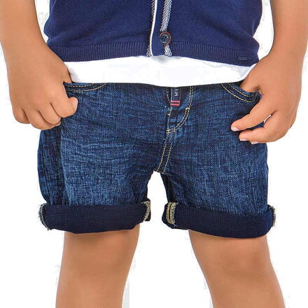 Mayoral mini boy riflové kraťasy bělené