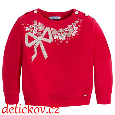 Mayoral mini girl mikinka ,, Mašlička,, červená