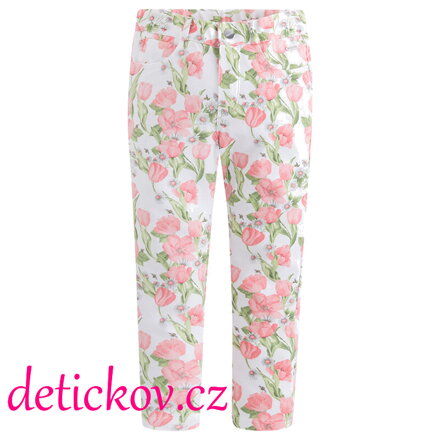 Mayoral mini girl jeggíny ,, Tulipány,, růžový potisk