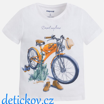 Mayoral mini boy tričko ,,Moped,, bílé