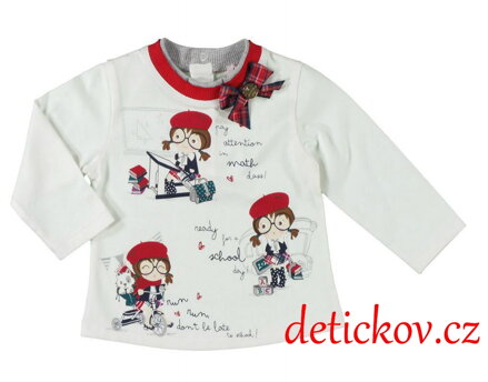 Mayoral baby girl tričko  ,, Holčička s baretem ,, 