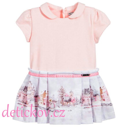 Mayoral baby girl  šatičky ,,Zimní město,, růžové