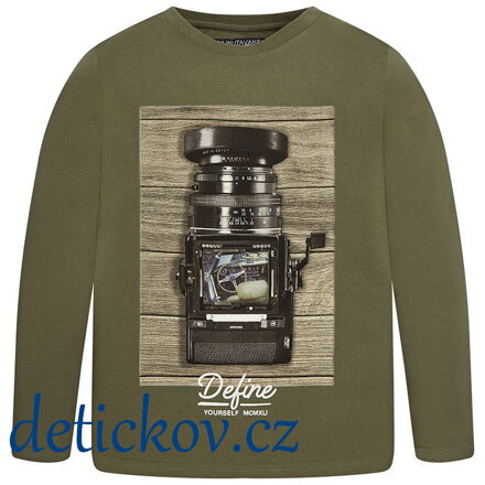 Mayoral boy triko ,,Foťák,, dlouhý rukáv zelené mechové