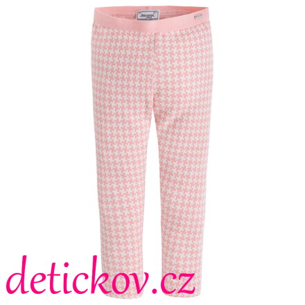 Mayoral mini girl pletené legíny ,,Kohoutí stopa,, růžové b. 90