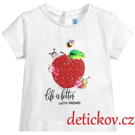 Mayoral baby girl tričko ,,Jablíčko,, bílé 13