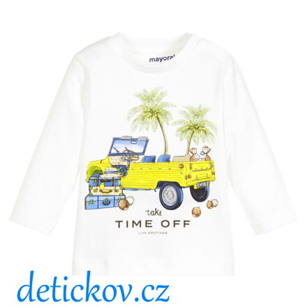 Mayoral baby boy tričko ,,Náklaďák,, bílé