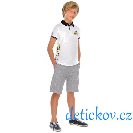 Mayoral boy teplákové kraťasy šedý melír b. 86