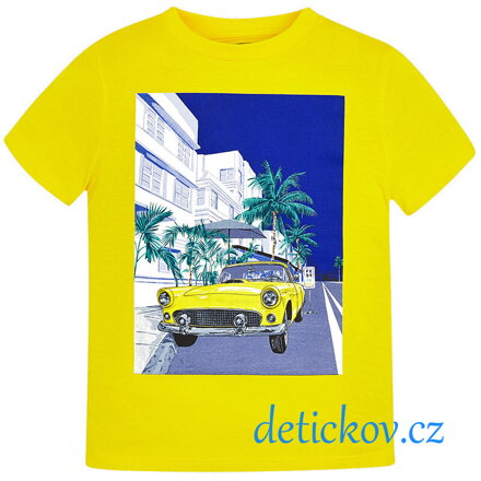Mayoral boy tričko ,,Auťák,, žluté