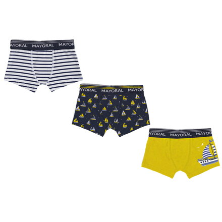 3 pack boxerky Mayoral ,, Loďka ,, žluté 064