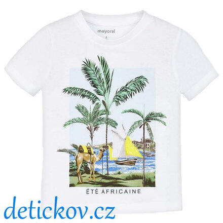 Mayoral mini boy tričko ,,Velbloud,, bílé 086
