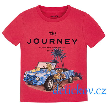 Mayoral mini boy tričko ,,Auto,, ostružinové