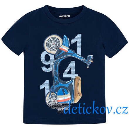 Mayoral mini boy tričko ,, Skútr,, tmavě modré
